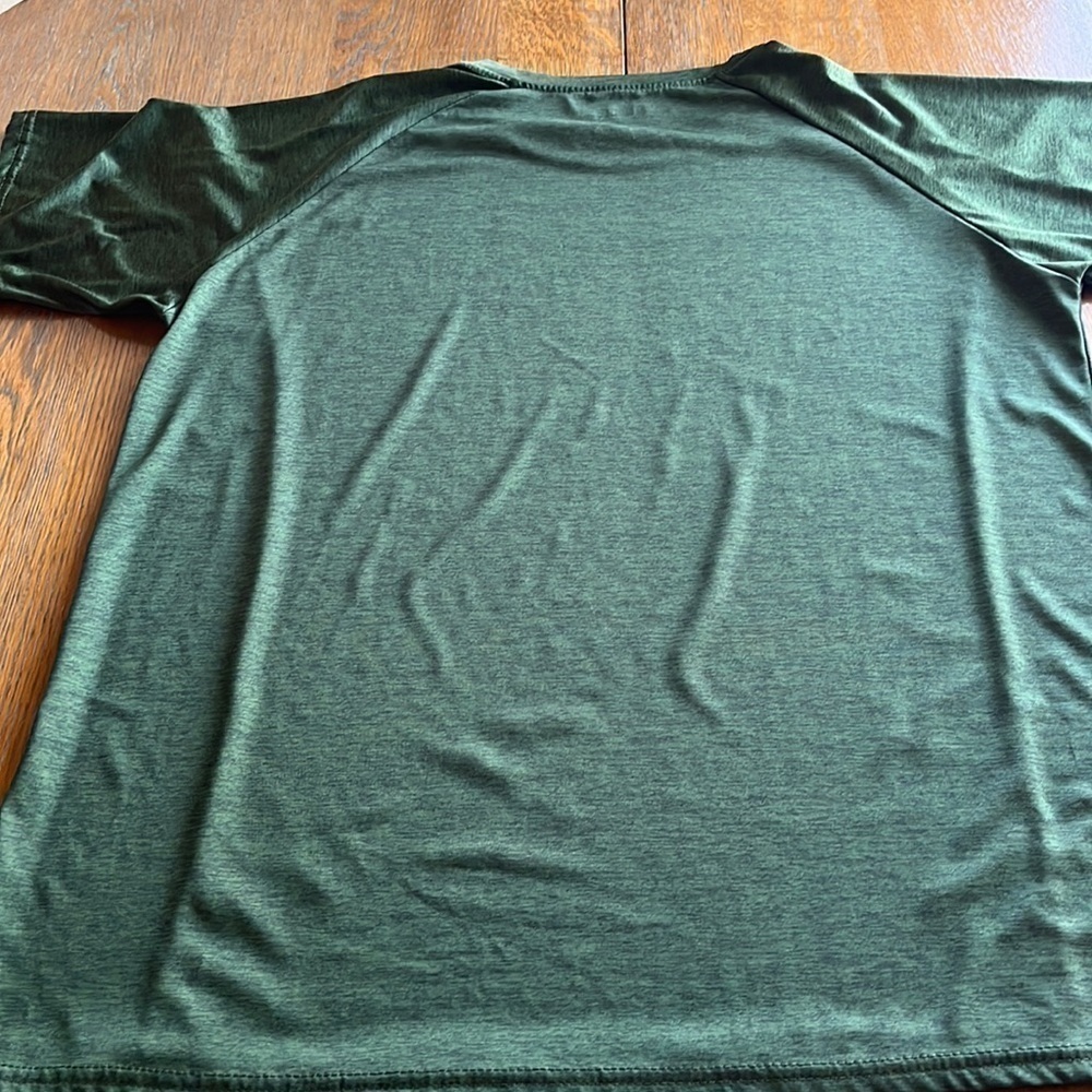 Real Essentials men’s size XL pullover polyester spandex shorts sleeves green - Picture 12 of 12